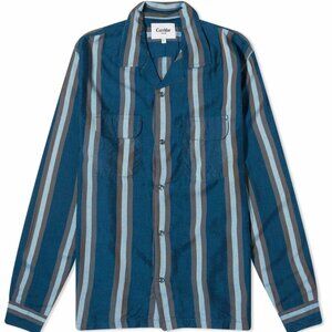 BRAND NEW WITH TAGS Corridor Men's Reverb Stripe Shirt in Blue Size S
